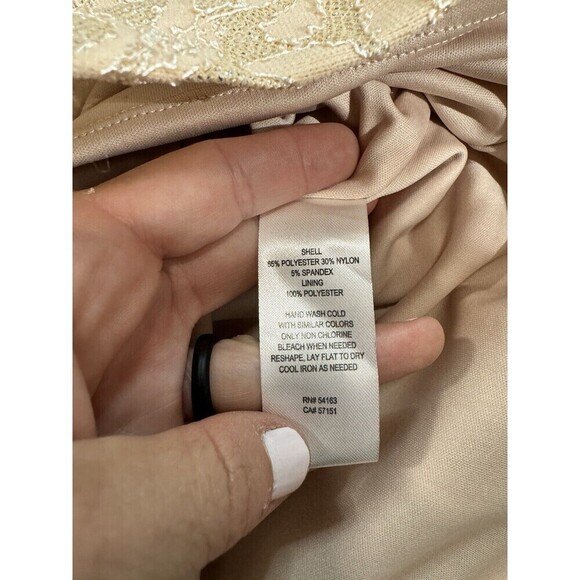 J Howard Cream White SZ 16 Cotton Blend Pleated Dress NWT - Picture 7 of 9